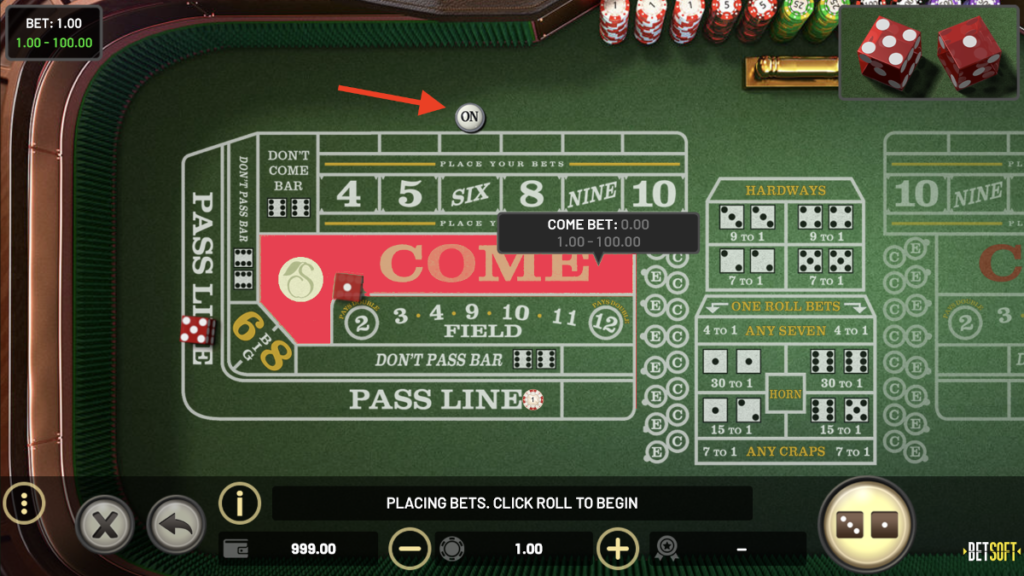 craps converted come bet strategy