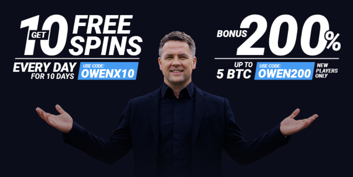 Michael Owen promoting two exciting casino bonuses at Punt Casino.