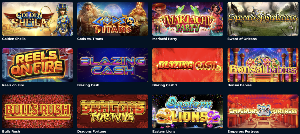 Slot games at Punt Casino.