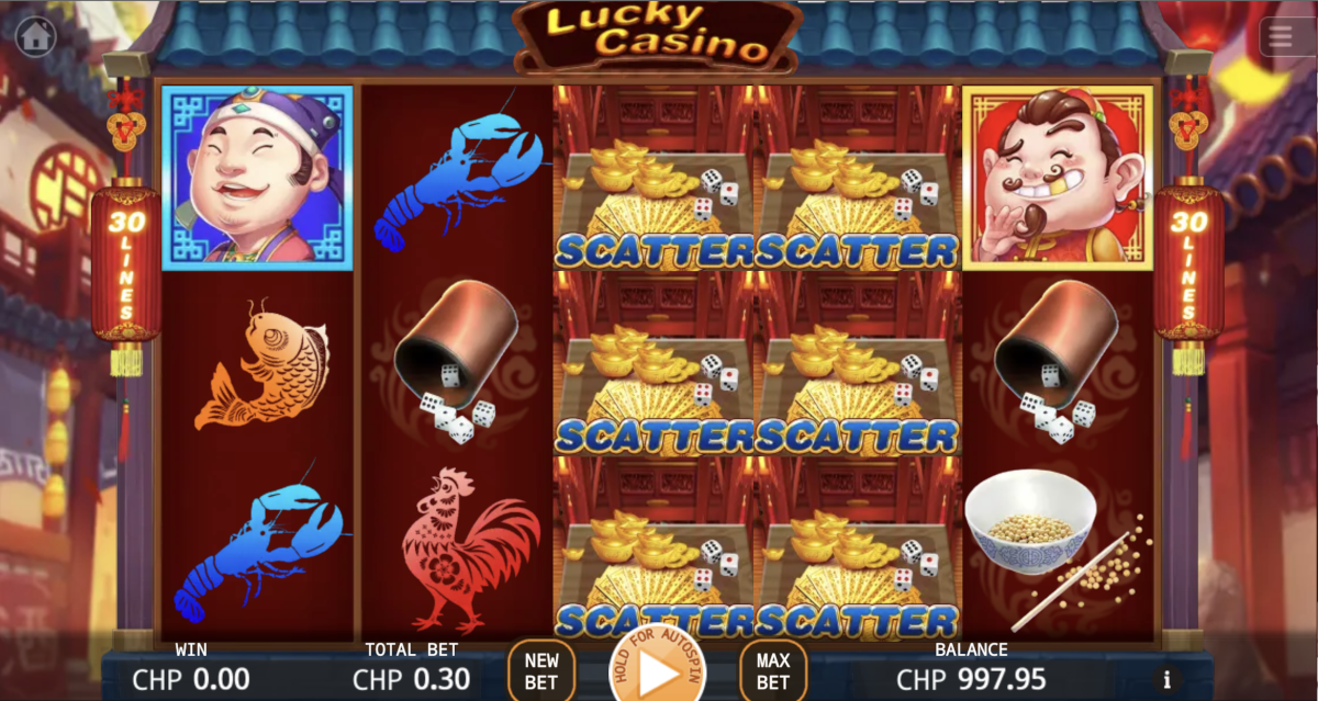 Lucky Casino slot played at Punt Casino.