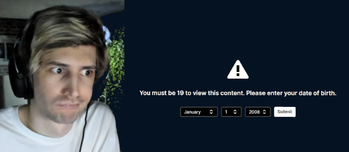 Age-restricted content on Twitch.