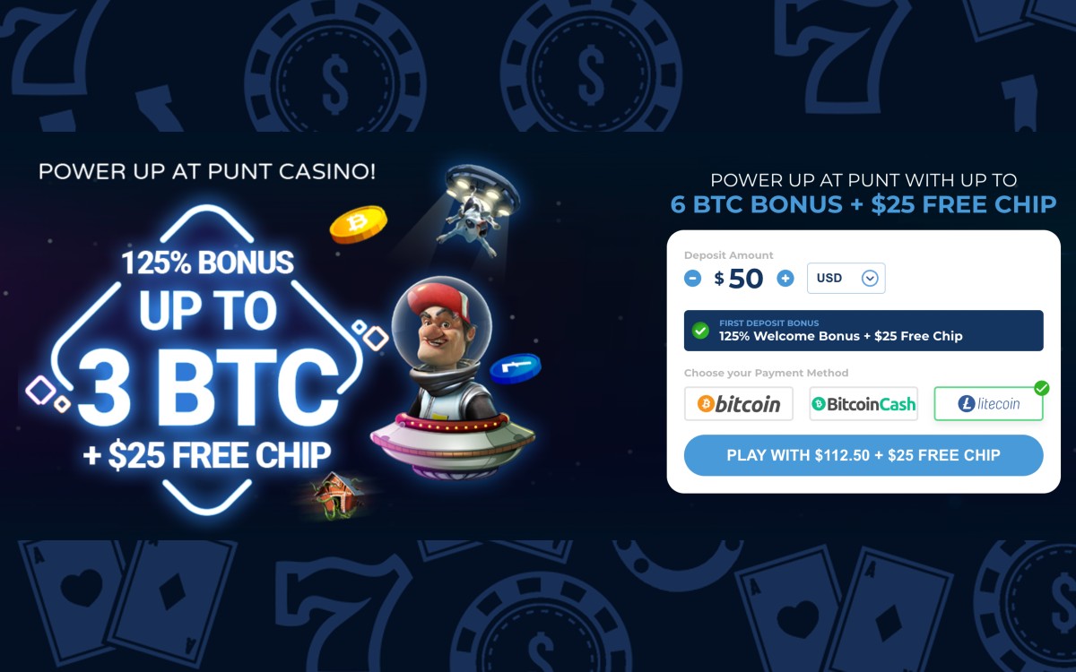 Quick deposit window at Punt Casino.