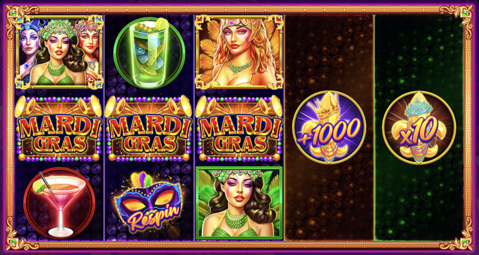 Mardi Gras Reels slot grand prize.