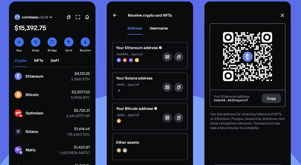 coinbase mobile crypto wallet.