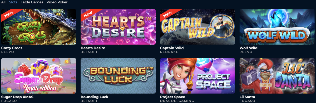 New slot games at Punt Casino.